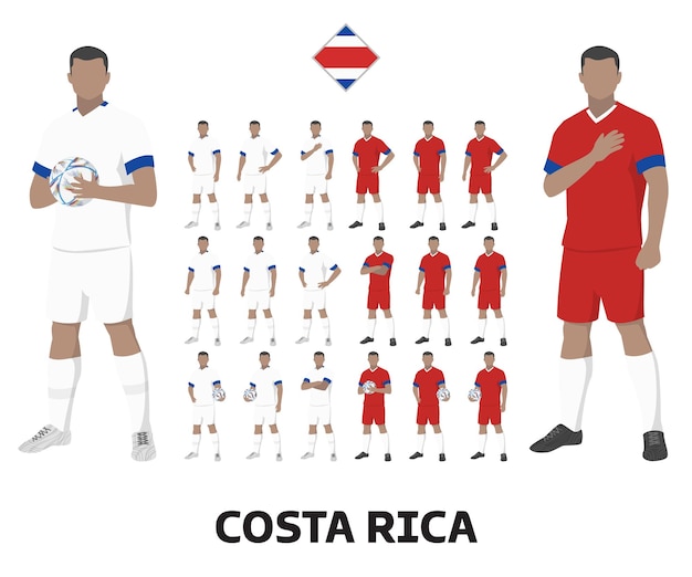 Costa Rica Football Team Kit, Home kit and Away Kit