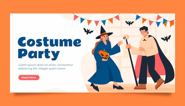 Vector costume party template design