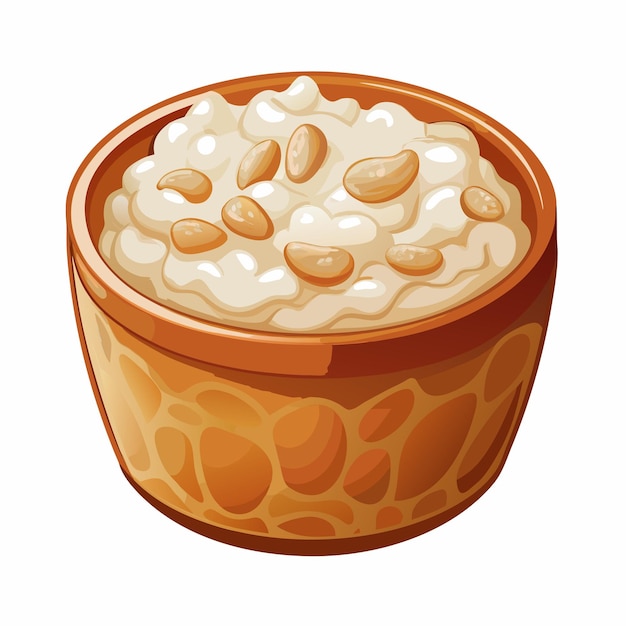 Vector cottage cheese food vector art representation