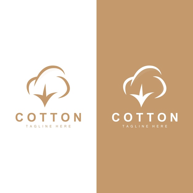 Cotton Logo Plant Design Vector Templet Symbol