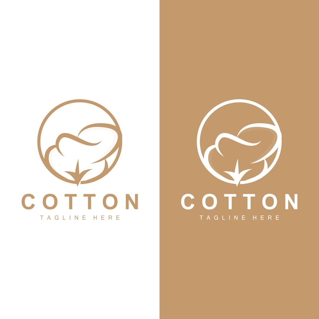 Cotton Logo Plant Design Vector Templet Symbol