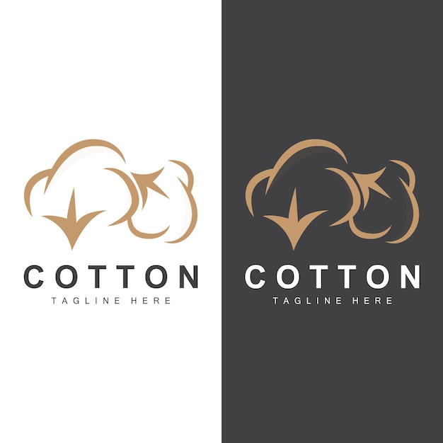 Cotton Logo Plant Design Vector Templet Symbol