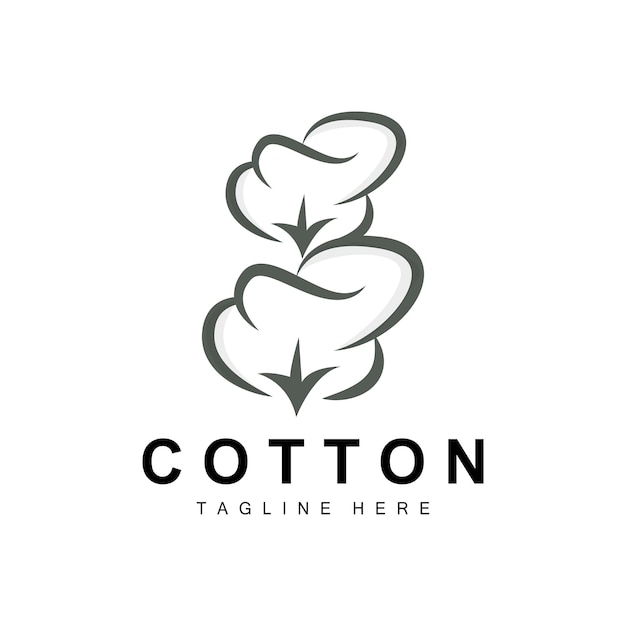 Cotton Logo Soft Cotton Flower Design Vector Natural Organic Plants Apparel Materials And Beauty Textiles