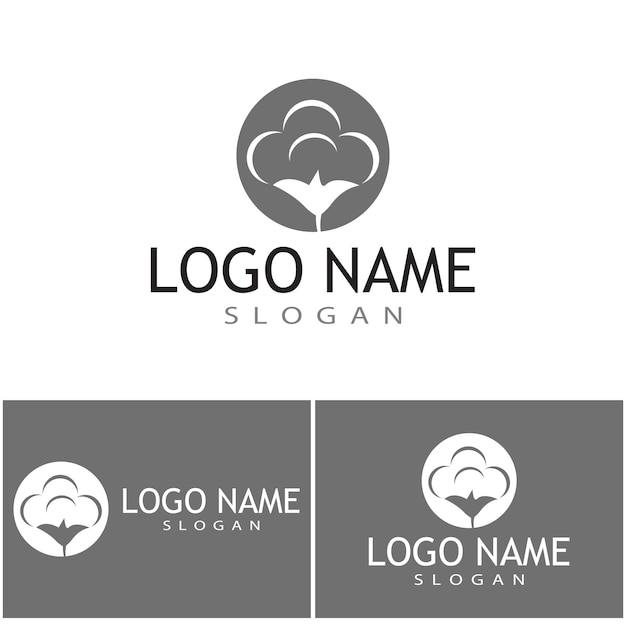 Cotton Logo Template vector symbol nature