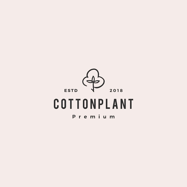 Cotton logo vector icon illustration download