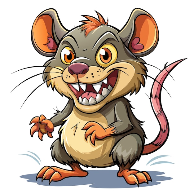 Cotton Rat mouse anxious smiles bank vector