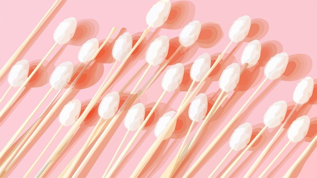 Vector cotton swabs on light background vector illustration