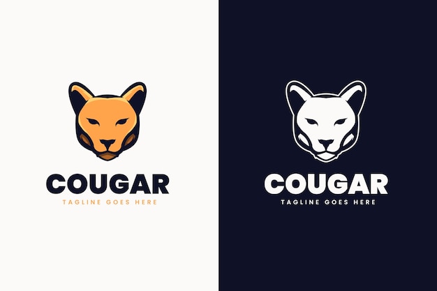 Cougar branding logo template