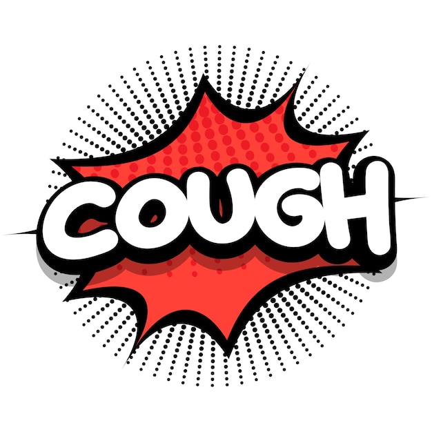 Cough Comic book explosion bubble vector illustration