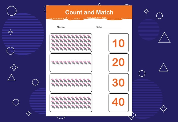 Count and match with the correct number Count how many birds and choose the correct number