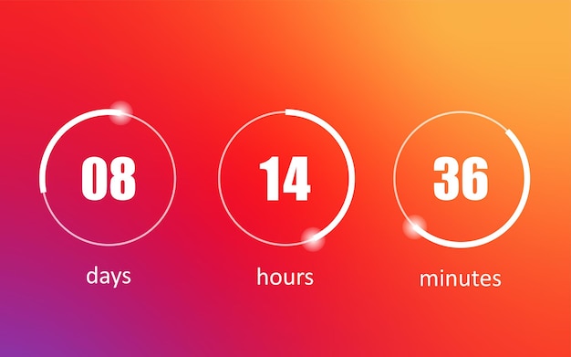 Countdown clock  timer for web page upcoming event template