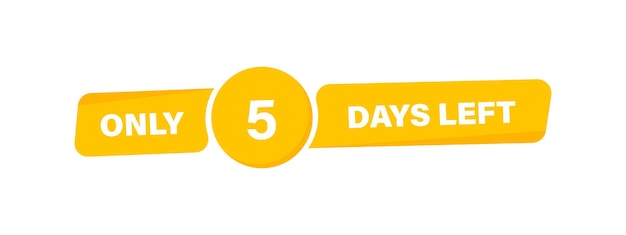 Countdown days to go banner set isolated on background. Vector illustration