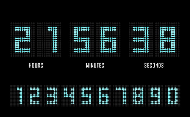 Countdown website flat template digital clock timer background.