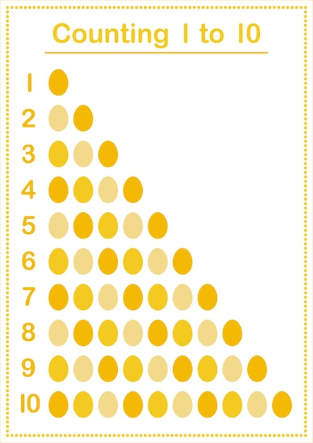 Vector counting 1 to 10 poster