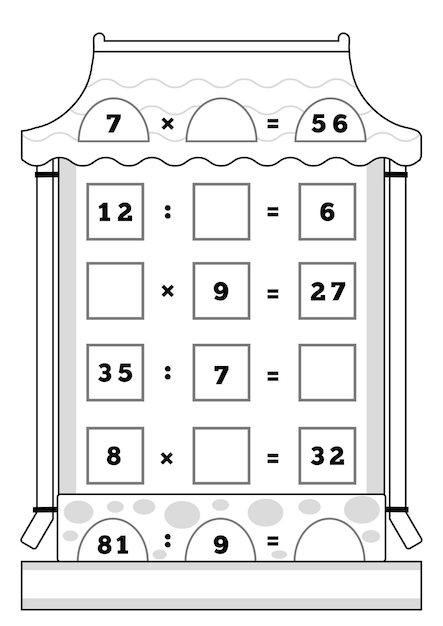 Counting Game for Preschool Children Educational math game Tasks for addition and subtraction house