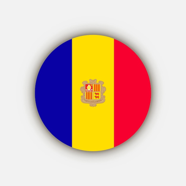 Country Andorra Andorra flag Vector illustration