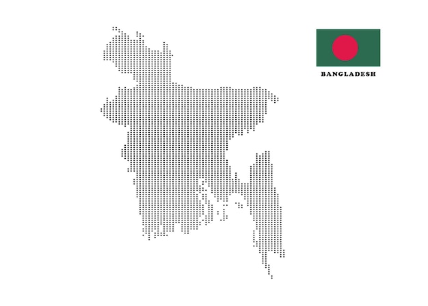 Vector country bangladesh introduction with dotted map