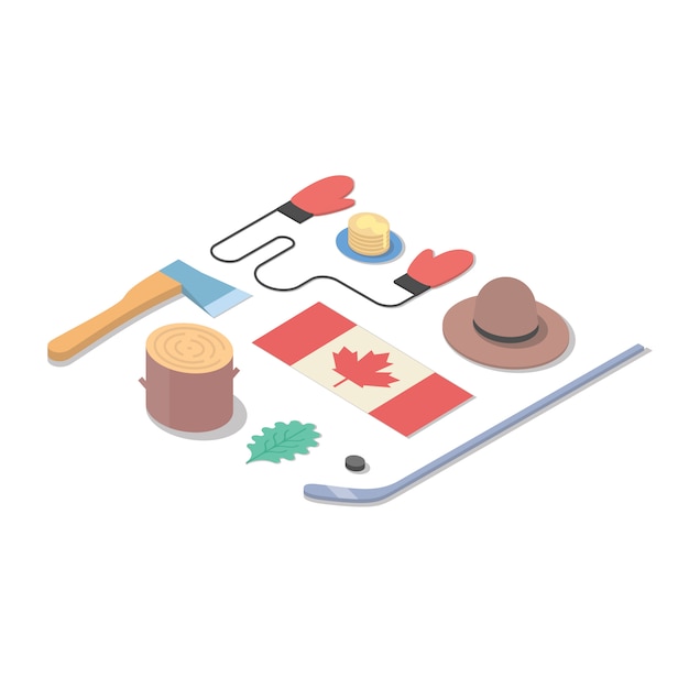 Country Canada,  isometric illustration