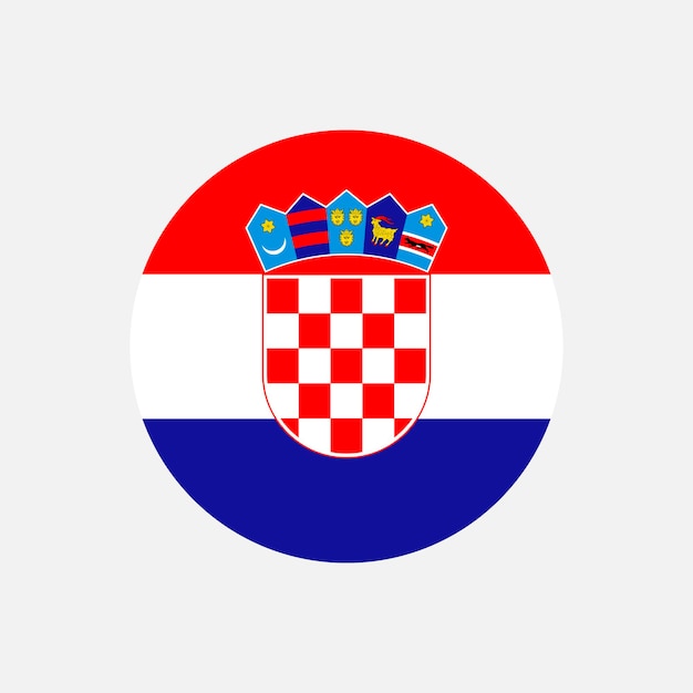 Country Croatia Croatia flag Vector illustration