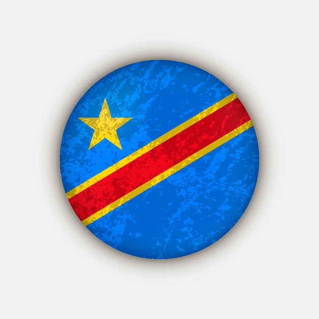 Vector country democratic republic of the congo democratic republic of the congo flag vector illustration