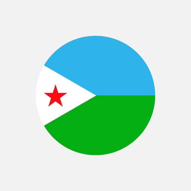 Country Djibouti Djibouti flag Vector illustration