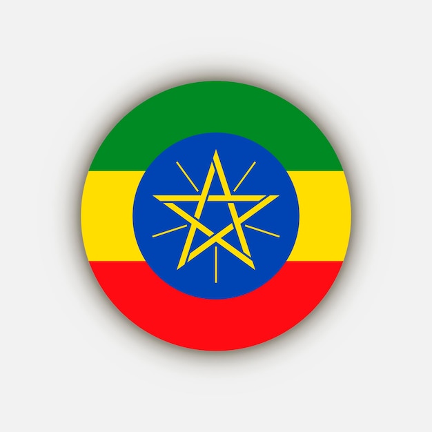 Country Ethiopia Ethiopia flag Vector illustration