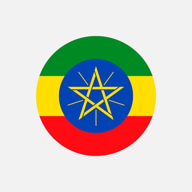 Country Ethiopia Ethiopia flag Vector illustration