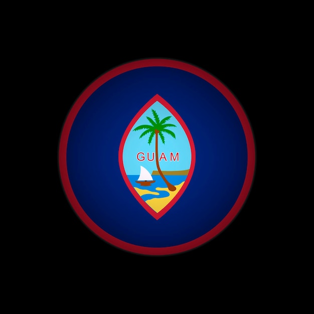 Country Guam Guam flag Vector illustration