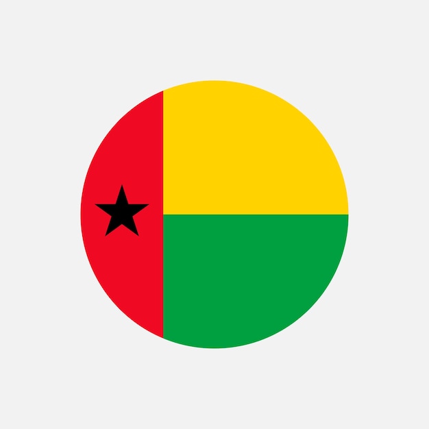 Country GuineaBissau GuineaBissau flag Vector illustration