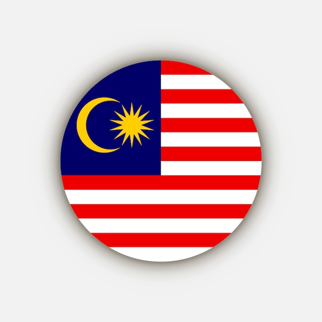 Country Malaysia Malaysia flag Vector illustration