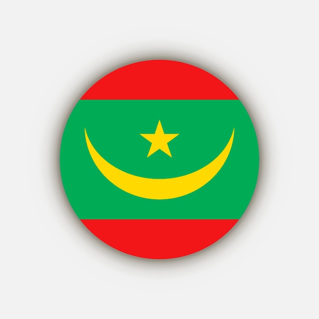 Country Mauritania Mauritania flag Vector illustration