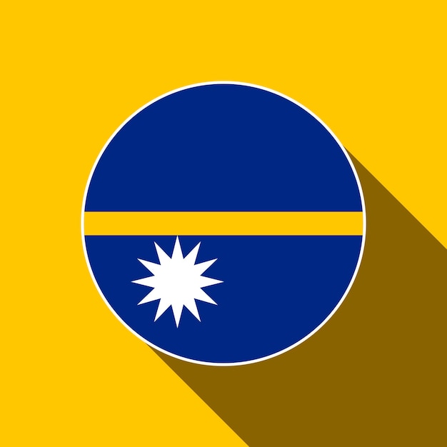 Country Nauru Nauru flag Vector illustration