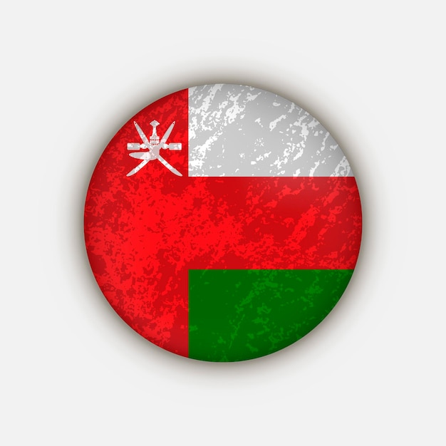 Country Oman Oman flag Vector illustration