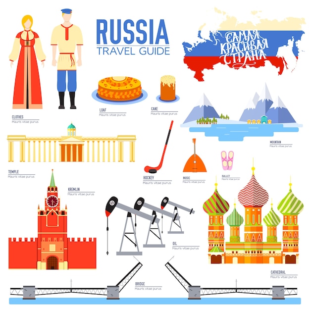 Country Russia travel vacation guide of goods