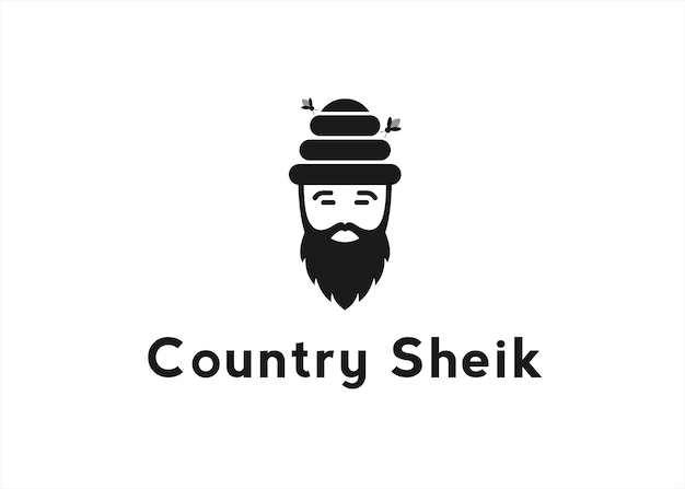 country sheik logo design vector illustration