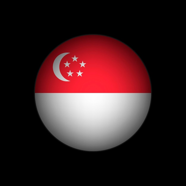 Country Singapore Singapore flag Vector illustration