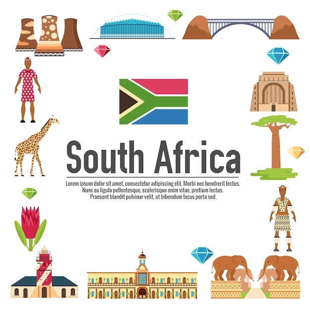 Country South Africa travel vacation guide.