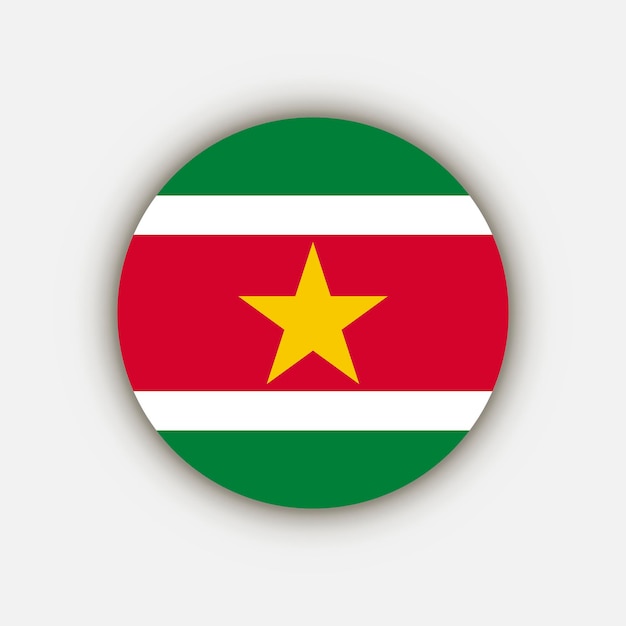 Country Suriname Suriname flag Vector illustration