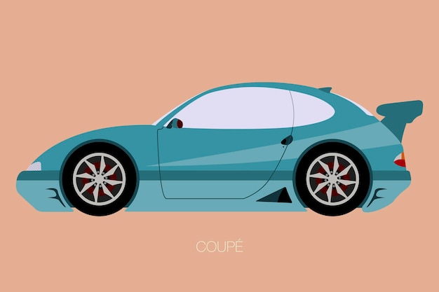 Coupe car fully editable