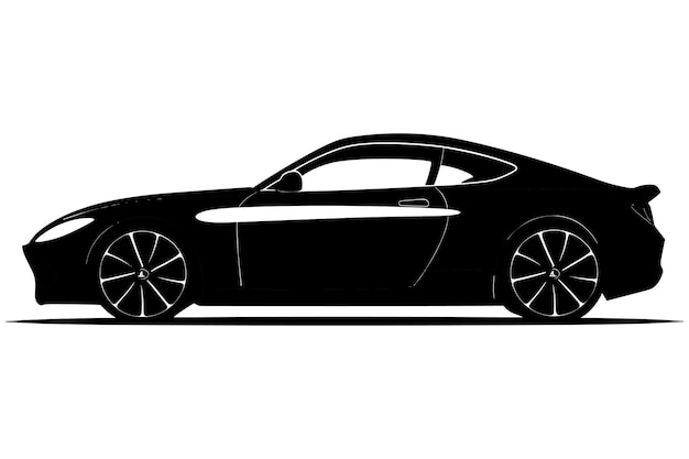 Vector coupe car silhouette vector