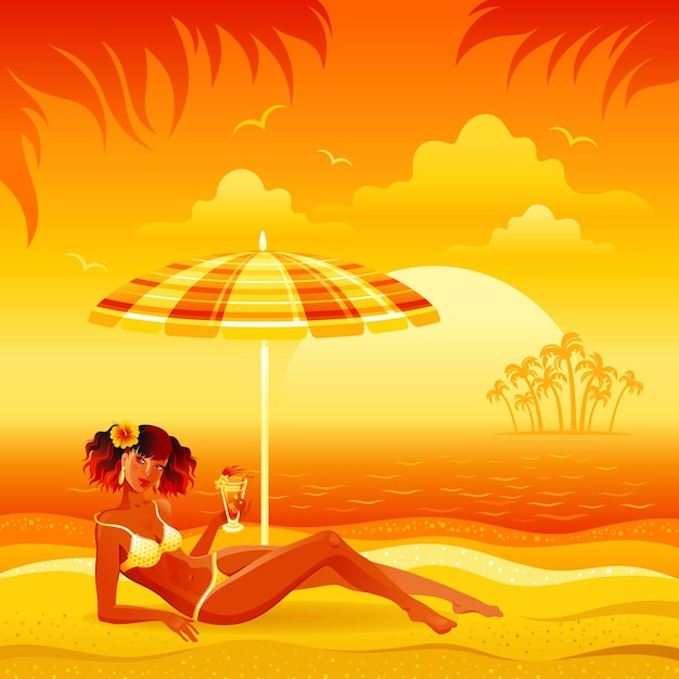 a couple on the beach under an umbrella