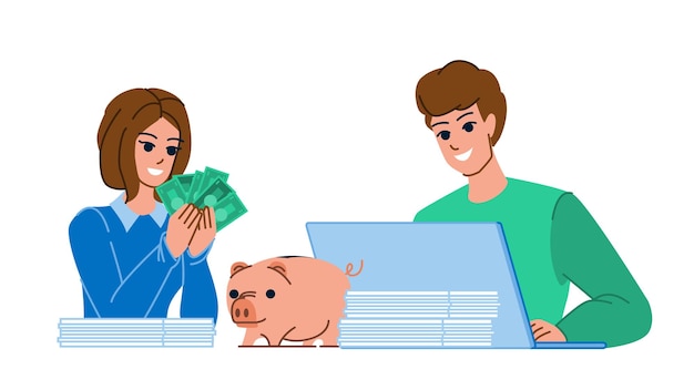 Couple finance vector