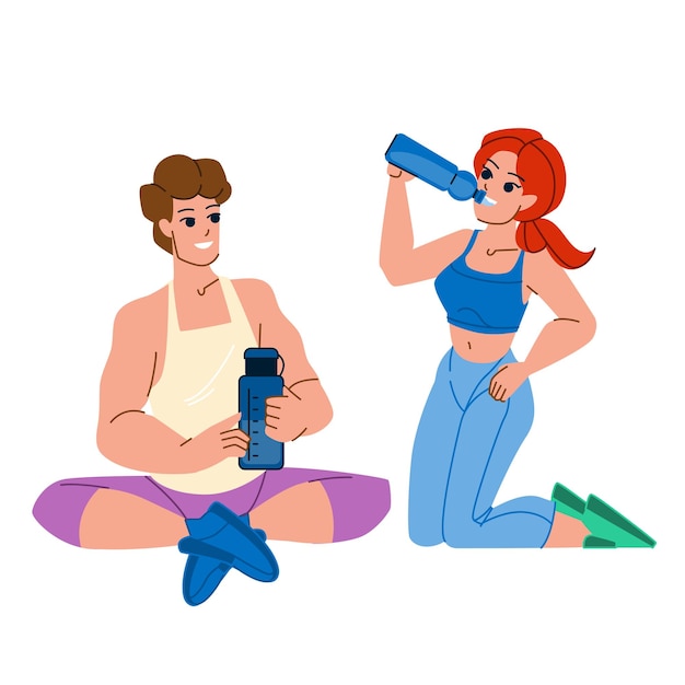 Couple gym vector