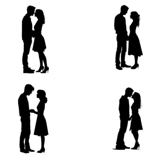 Vector a couple is kissing in a photo with the words  love  on it