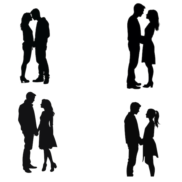 Vector a couple is standing in front of a white background with the words  love  on it