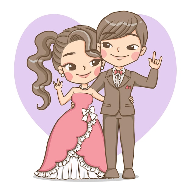 couple marriage wedding family anime clipart eps file anime cartoon cute character cartoon