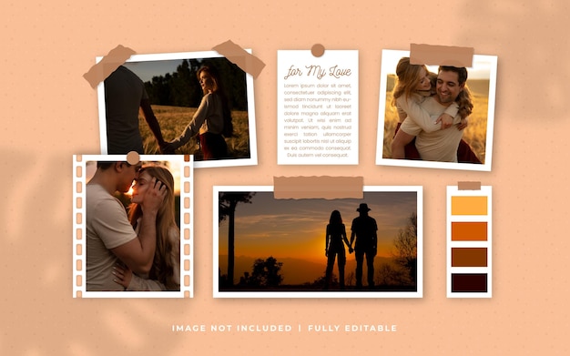 Couple moment photo frame mockup