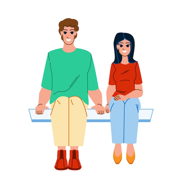 Couple sitting vector