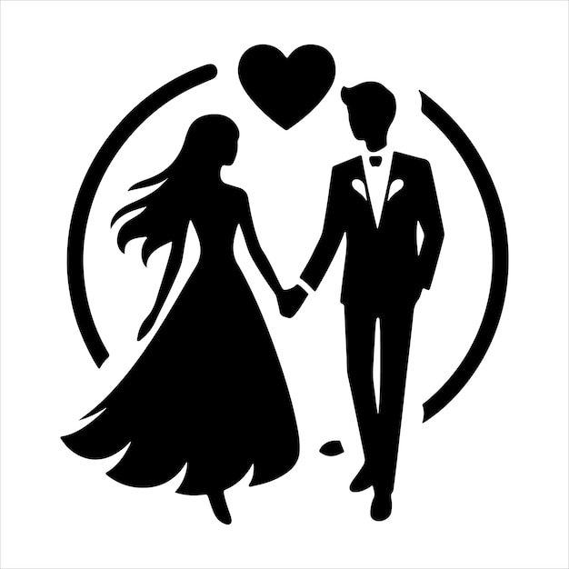 Couple Vector Art Illustration