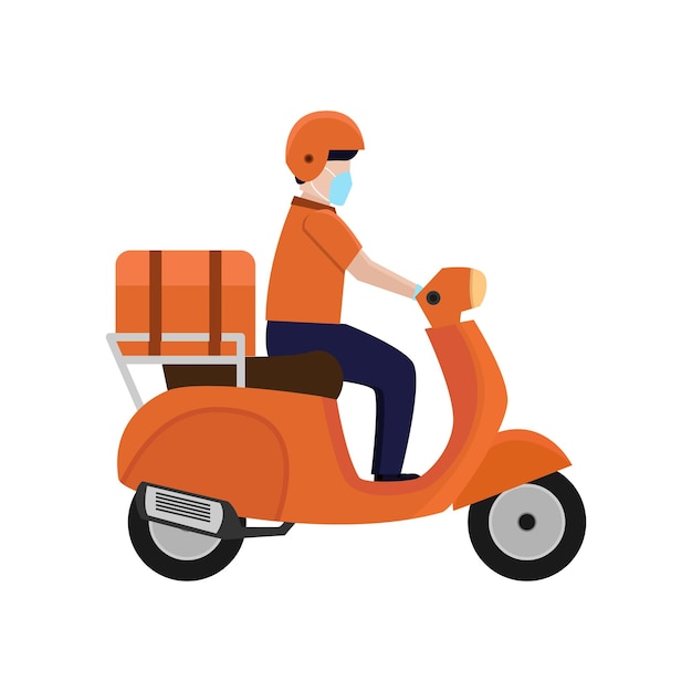 Courier delivery motorcycle service